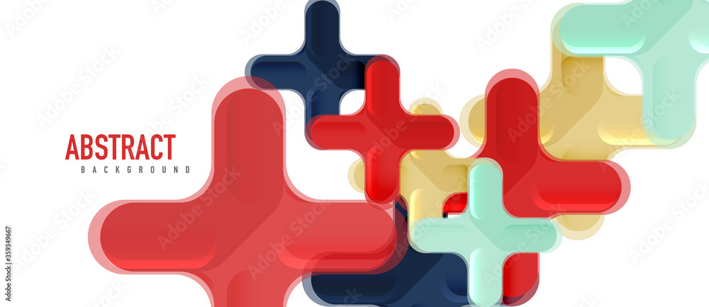 Glossy multicolored plastic style cross composition, x shape design, techno geometric modern abstract background. Trendy abstract layout template Glossy multicolored plastic style cross composition, x shape design, techno geometric modern abstract background. Trendy abstract layout template