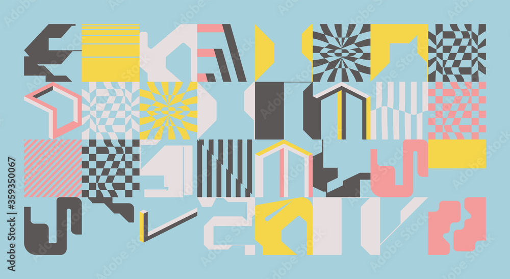Geometric Abstract Vector Elements Design Geometric Abstract Vector Elements Design