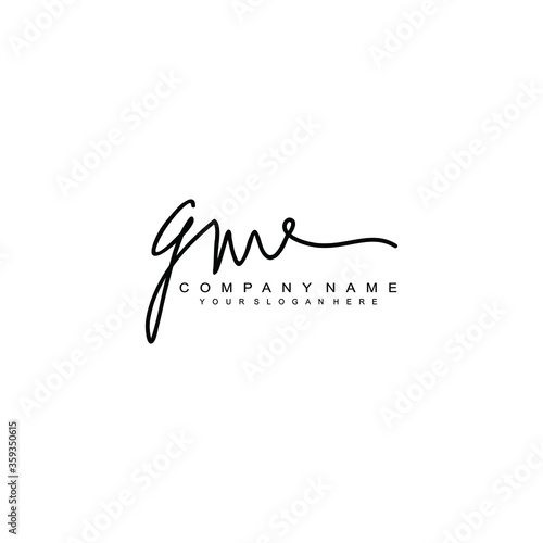 GM initials signature logo. Handwriting logo vector templates. Hand drawn Calligraphy lettering Vector illustration.