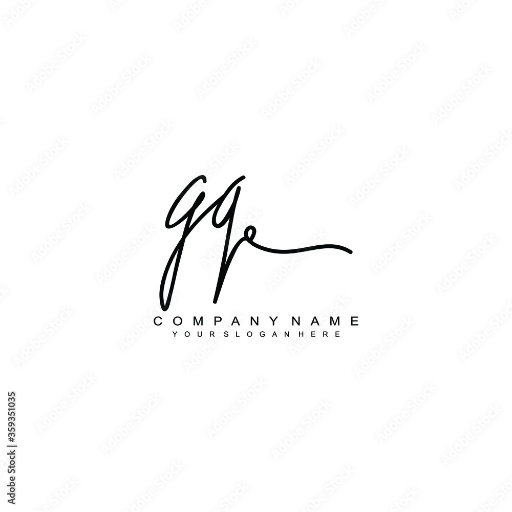 GQ initials signature logo. Handwriting logo vector templates. Hand drawn Calligraphy lettering Vector illustration. GQ initials signature logo. Handwriting logo vector templates. Hand drawn Calligraphy lettering Vector illustration.