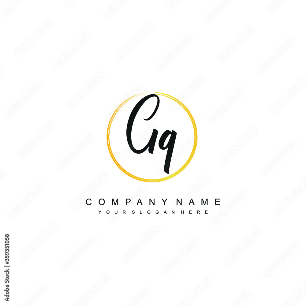 GQ initials signature logo. Handwriting logo vector templates. Hand drawn Calligraphy lettering Vector illustration. GQ initials signature logo. Handwriting logo vector templates. Hand drawn Calligraphy lettering Vector illustration.