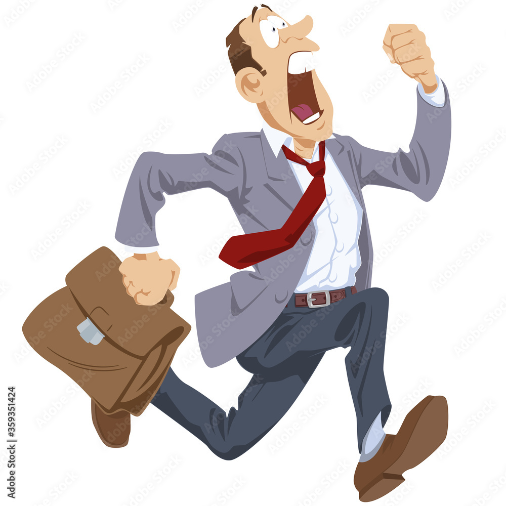 Businessman in suit running fast. Funny people. Businessman in suit running fast. Funny people.