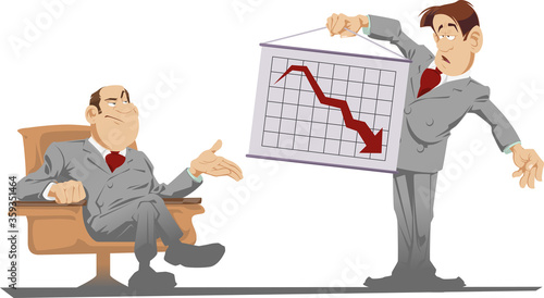 Manager shows boss graph losses. Funny people.