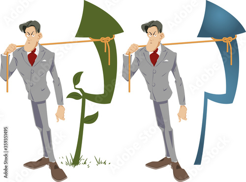 Concept of increased profits. Statistics rise