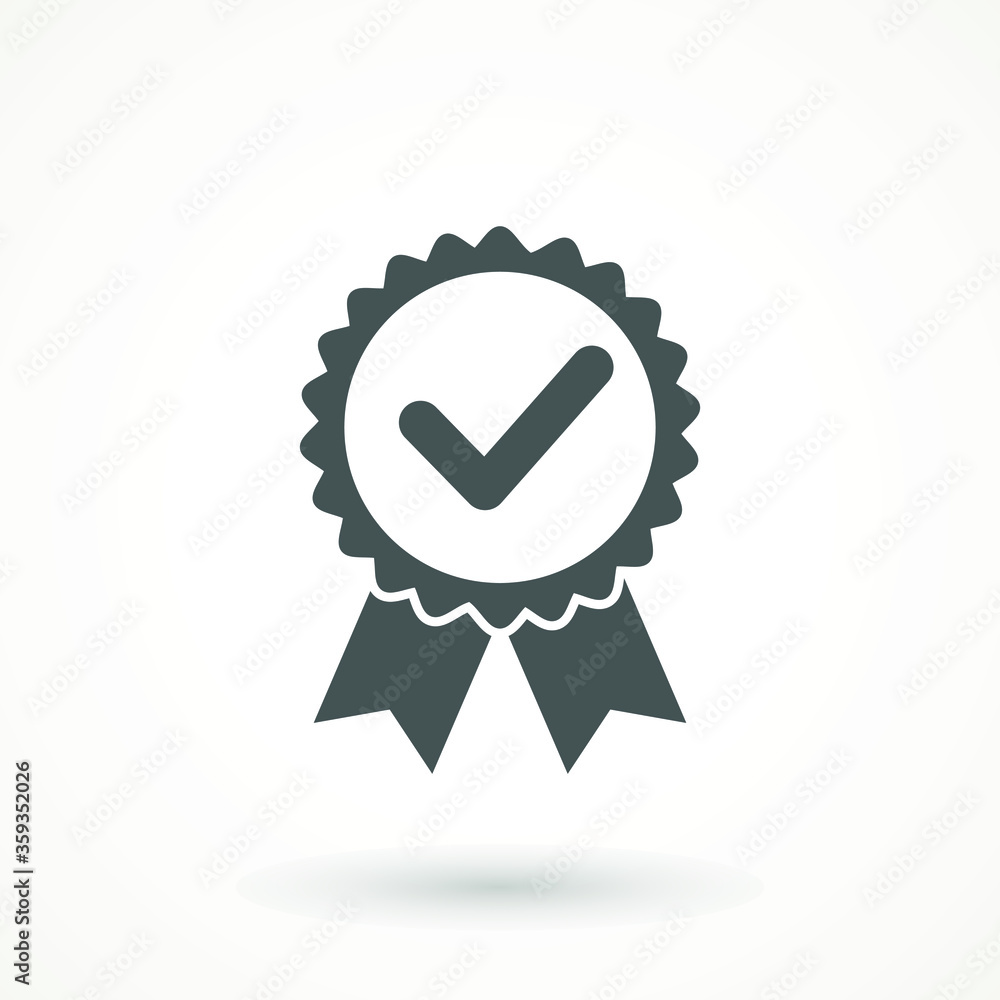 Quality product Ribbon Approved certificate icon isolated on white background Quality product Ribbon Approved certificate icon isolated on white background