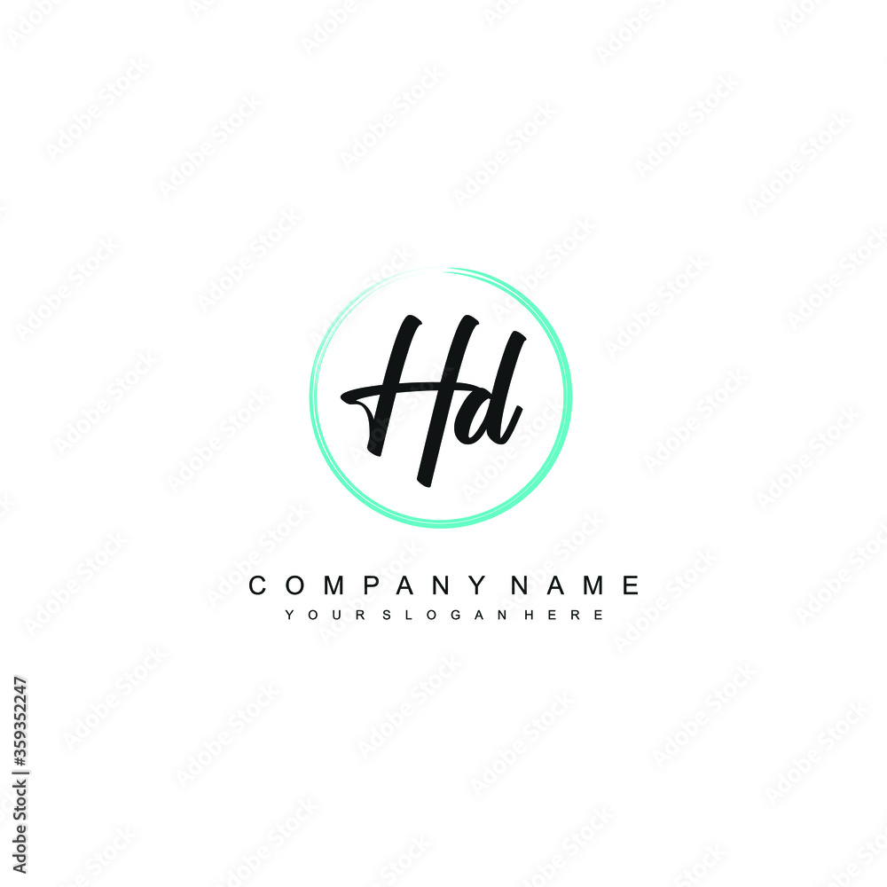 HD initials signature logo. Handwriting logo vector templates. Hand drawn Calligraphy lettering Vector illustration. HD initials signature logo. Handwriting logo vector templates. Hand drawn Calligraphy lettering Vector illustration.