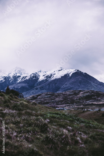 Mountain landscape with snow