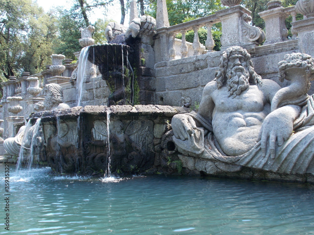 La Fontana dei Giganti. Villa Lante. Bognaia, Italia.