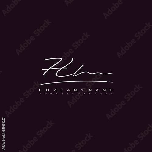 HL initials signature logo. Handwriting logo vector templates. Hand drawn Calligraphy lettering Vector illustration.