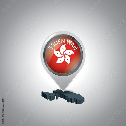 tsuen wan map with map pointer