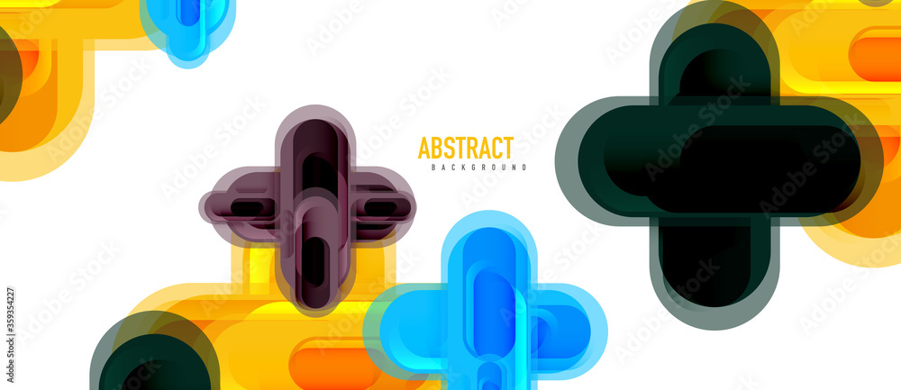 Modern vector glass cross shape abstract technology background for cover, placard, poster, banner or flyer Modern vector glass cross shape abstract technology background for cover, placard, poster, banner or flyer