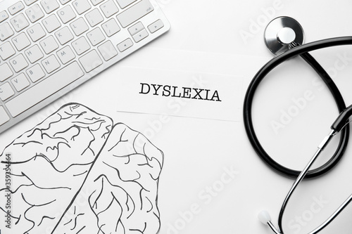 PC keyboard, drawn brain, s...