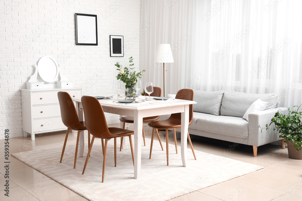 Interior of modern stylish dining room