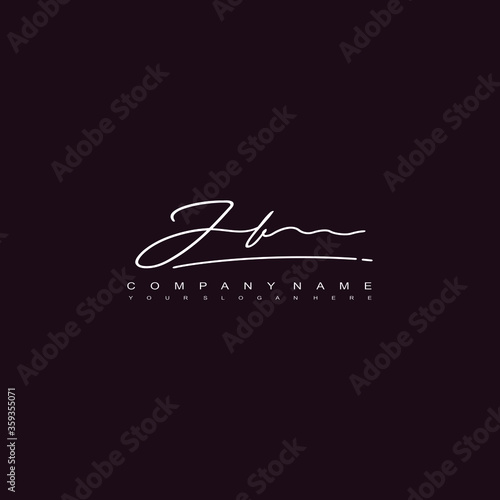 JB initials signature logo. Handwriting logo vector templates. Hand drawn Calligraphy lettering Vector illustration.