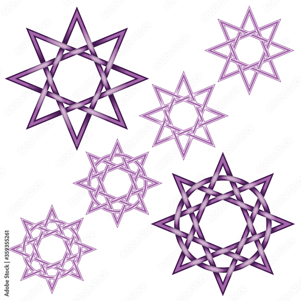 Interlocking Eight Pointed Star Design Interlocking Eight Pointed Star Design