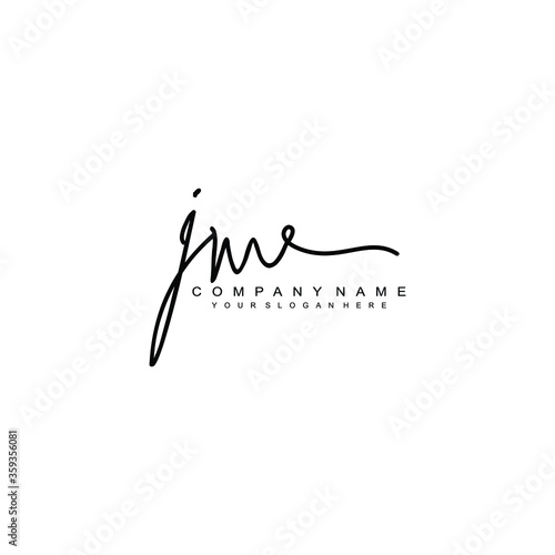 JM initials signature logo. Handwriting logo vector templates. Hand drawn Calligraphy lettering Vector illustration.