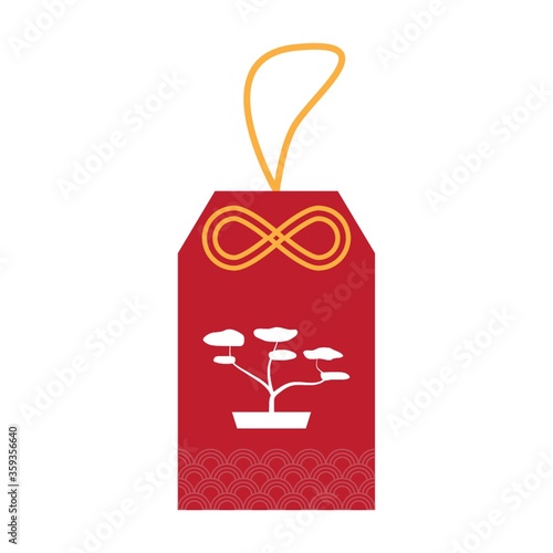 tag with bonsai tree