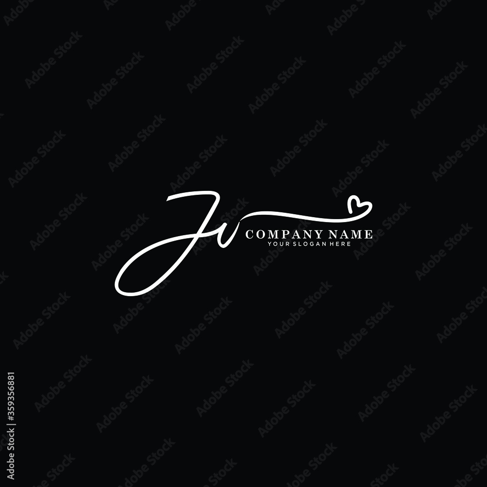 JV initials signature logo. Handwriting logo vector templates. Hand drawn Calligraphy lettering Vector illustration. JV initials signature logo. Handwriting logo vector templates. Hand drawn Calligraphy lettering Vector illustration.