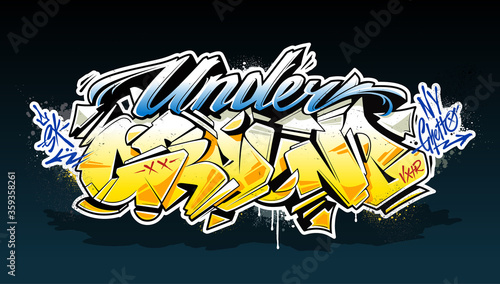 Underground Graffiti Lettering Vector Art