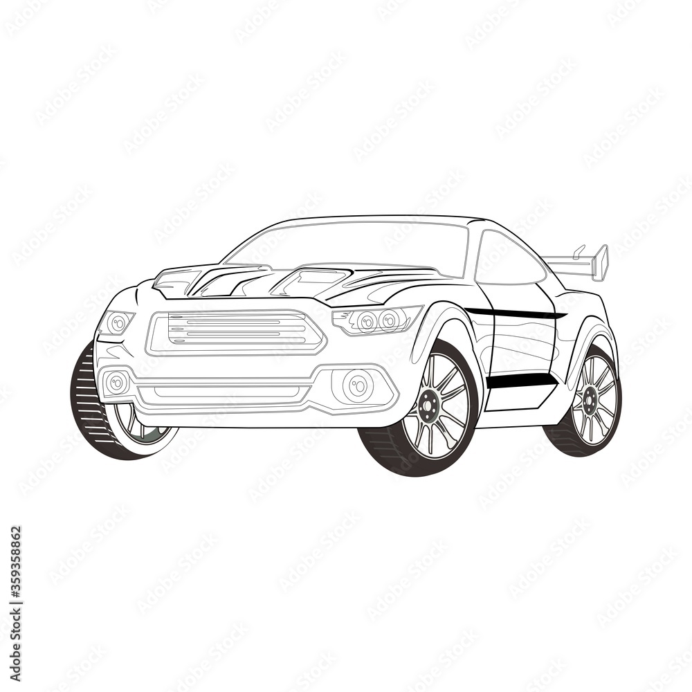 car line graphic illustration art style