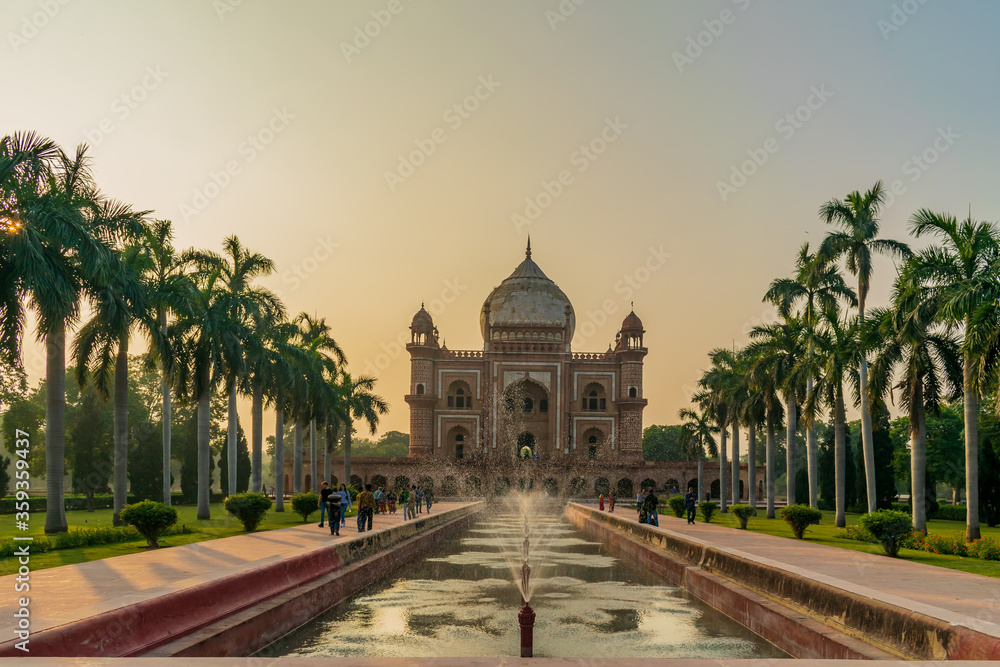 Delhi, India; Feb, 2020 : the Safdarjung's Tomb at sunset, Delhi, India	
