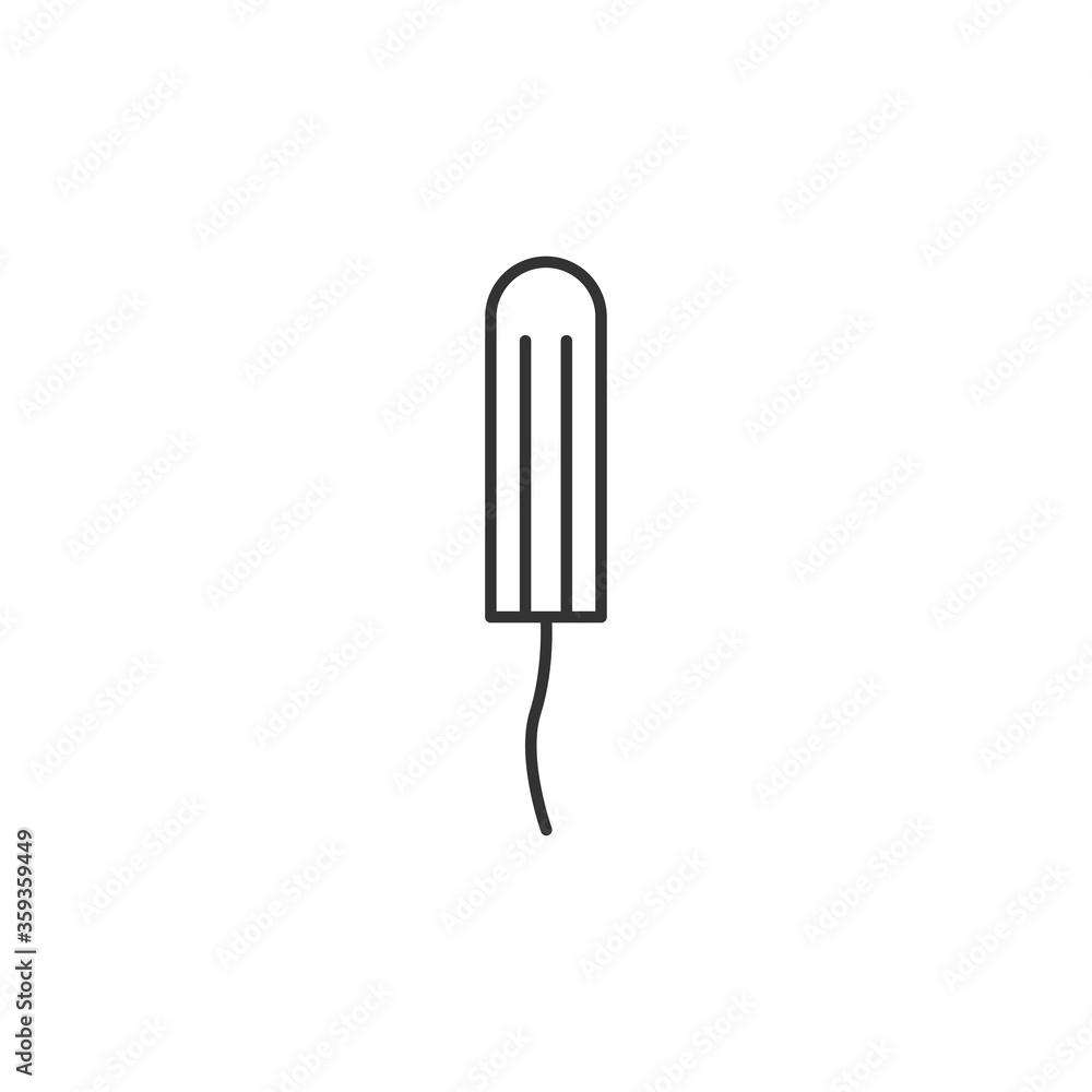 Tampon icon. Hygienic product symbol modern simple vector icon for website design, mobile app, ui. Vector Illustration Tampon icon. Hygienic product symbol modern simple vector icon for website design, mobile app, ui. Vector Illustration
