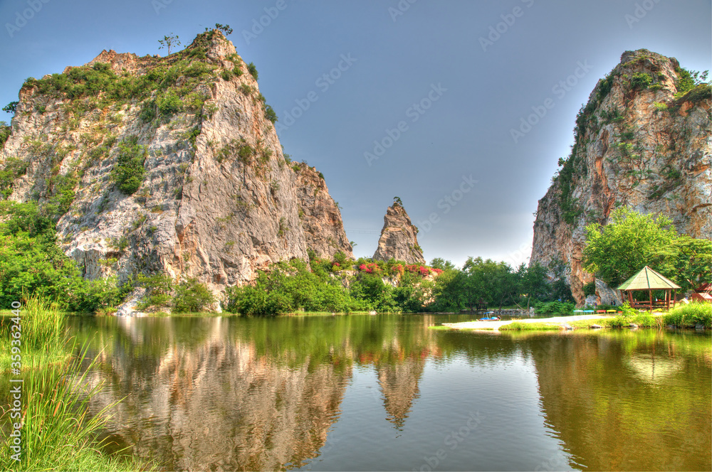 Views at Snake Hill Park in Ratchaburi, Thailand