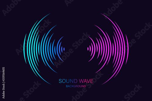 Sound wave equalizer suitable for poster, background or etc. Music soundwave design isolated on light gray backdrop. Vector Illustration photo