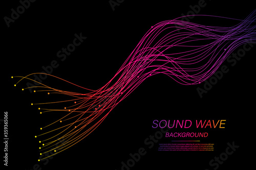 Sound wave equalizer suitable for poster, background or etc. Music soundwave design isolated on light gray backdrop. Vector Illustration