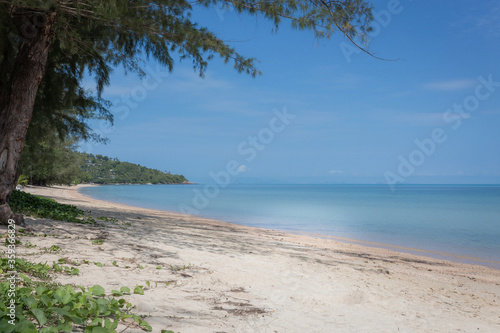 The beach in the morning at Bangpor beach Samui island  Thailand