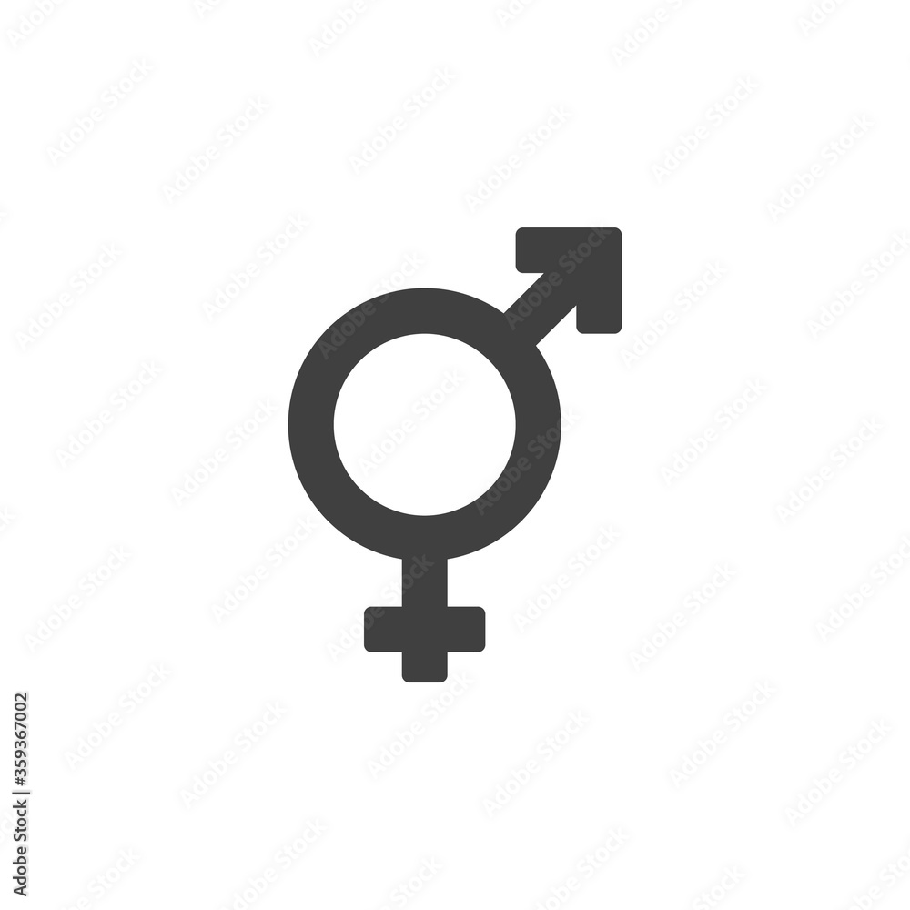 Bigender sex vector icon. filled flat sign for mobile concept and web design. Female and male gender glyph icon. Equality symbol, logo illustration. Vector graphics Bigender sex vector icon. filled flat sign for mobile concept and web design. Female and male gender glyph icon. Equality symbol, logo illustration. Vector graphics