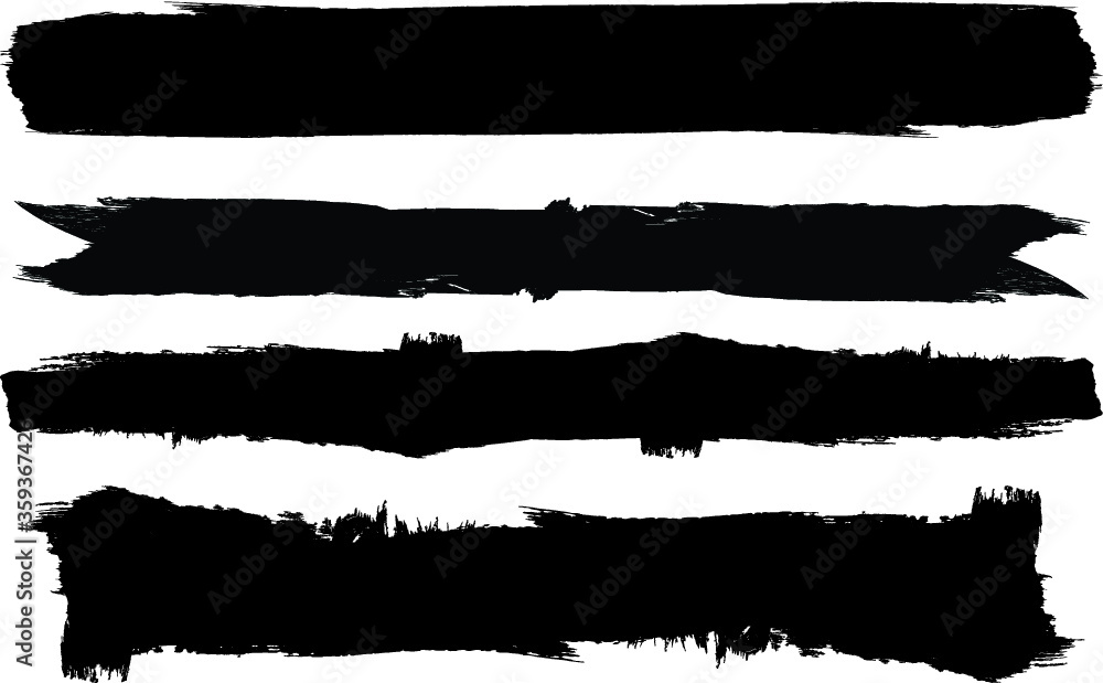 Grunge Paint Roller . Vector brush Stroke . Distressed banner . Black stripes isolated. paintbrush collection . Modern Textured shape . Dry border in Black . Bulge lines Grunge Paint Roller . Vector brush Stroke . Distressed banner . Black stripes isolated. paintbrush collection . Modern Textured shape . Dry border in Black . Bulge lines