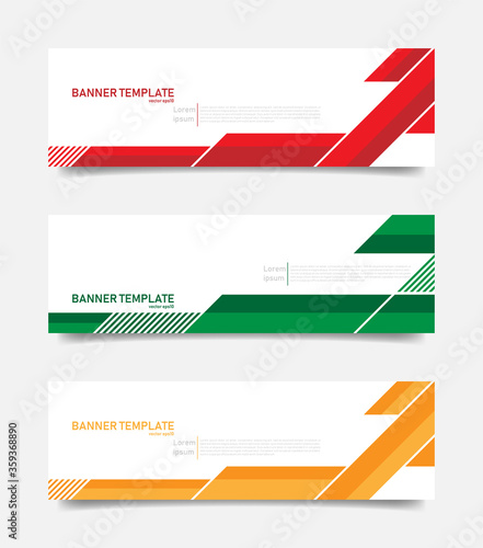 Set of abstract banners template.