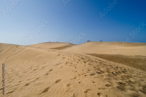 Sand dunes in National park of Maspalomas, Gran Canaria