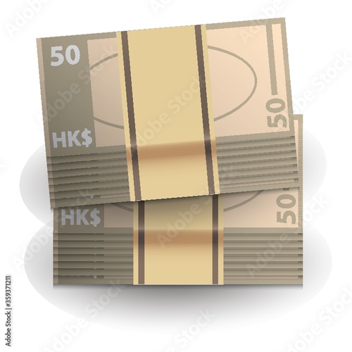 hong kong currency stacks