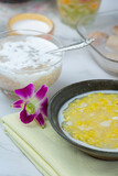 Sweet Mung Bean Porridge with Coconut Milk Recipe (Tao Suan).