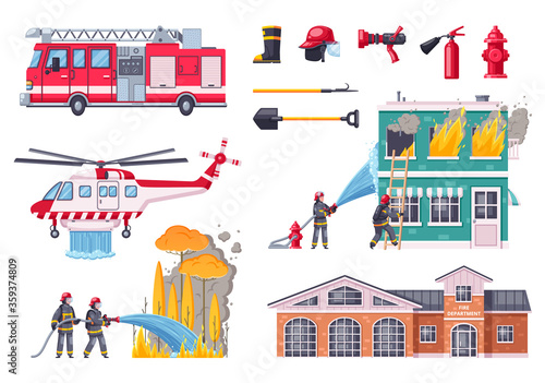 Fire Fighters Icon Set