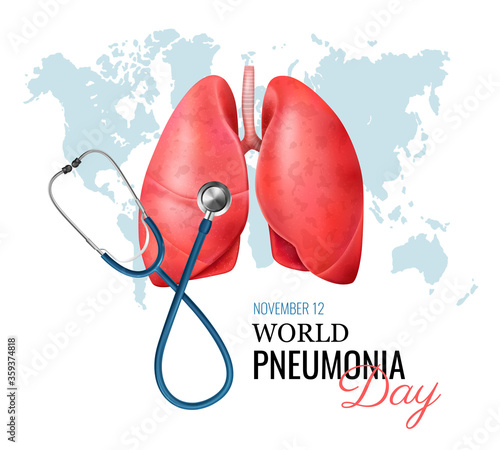 Pneumonia Realistic Concept