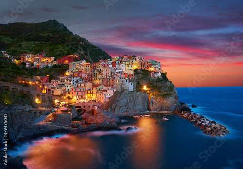 Fotografie Famous city of Manarola in Italy - Cinque Terre, Liguria