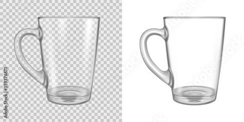 Clear glass cup mock up