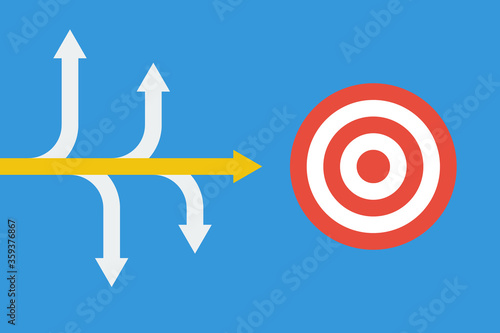 main way to primary target, vector concept