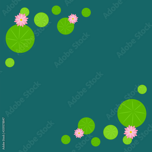 Lotus leaf pattern. wallpaper. free space for text. background. poster. lotus flower.