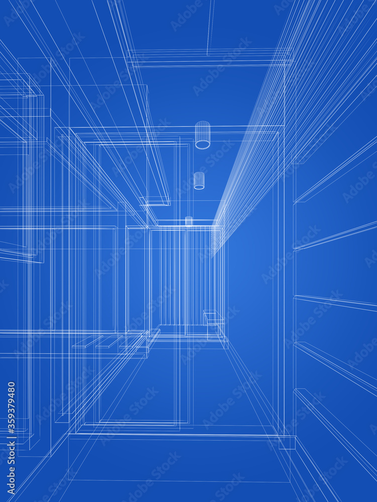 abstract sketch design of terrace ,3d rendering abstract sketch design of terrace ,3d rendering
