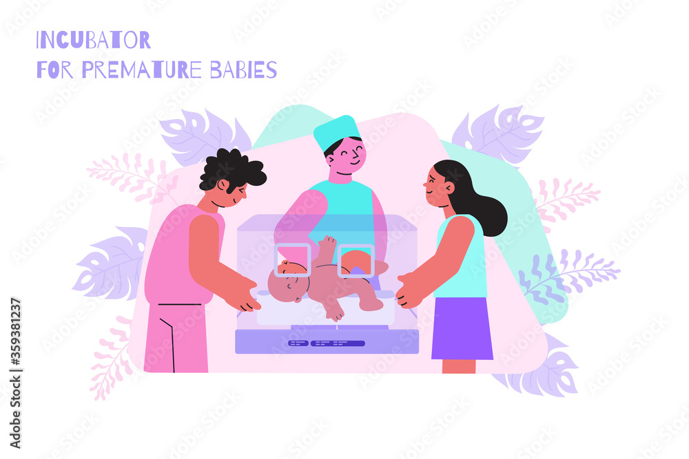 Premature Incubator Illustration Premature Incubator Illustration