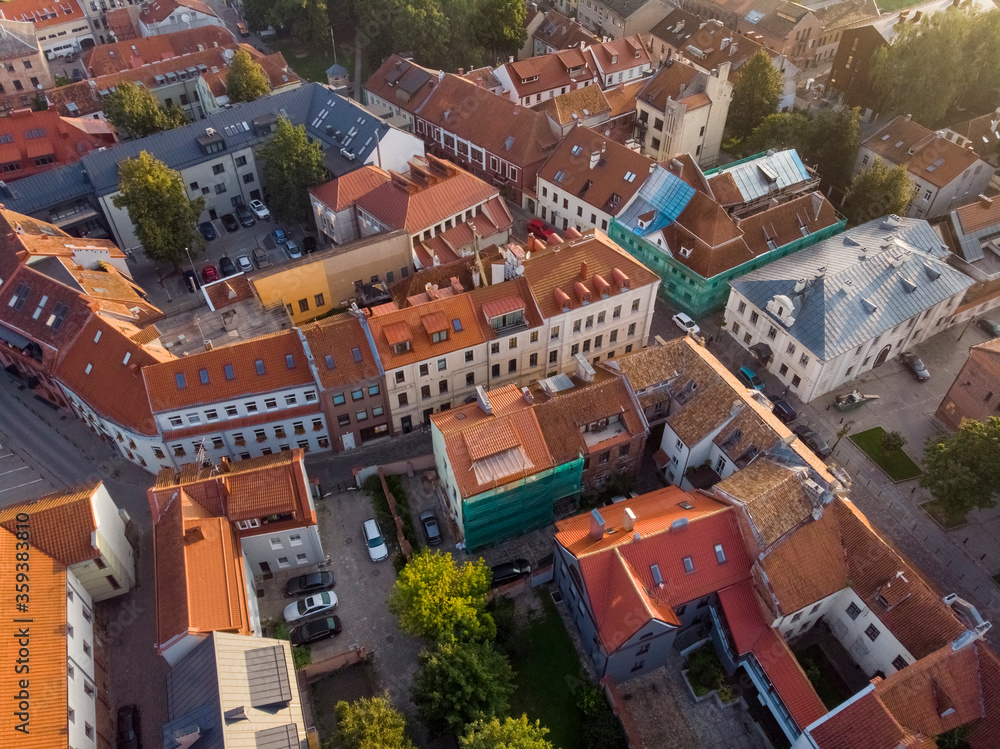 Φωτογραφία Aerial picture of Kaunas old town in Lithuania