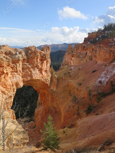 the Natural Bridge in the Bryce Canyon National Park in Utah in the month of November, USA