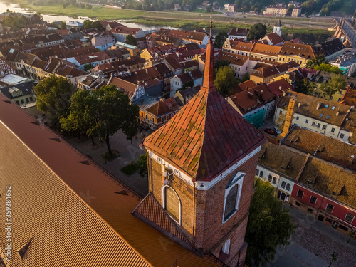 Aerial picture of Cathedral Basilica in Lithuania