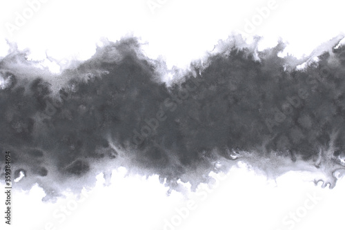 水墨 抽象 波 黒 水彩 背景