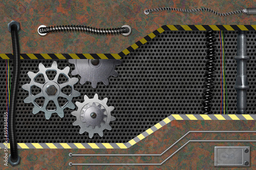 Abstract Metal textured Ind...