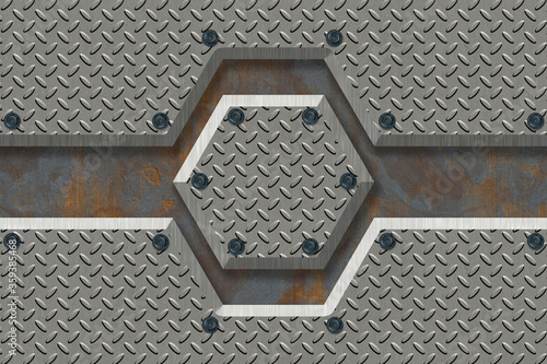 Abstract Metal textured Ind...